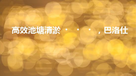 高效池塘清淤，巴洛仕設(shè)備助您一臂之力